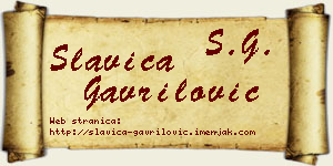 Slavica Gavrilović vizit kartica